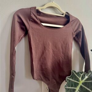 SKIMS Brown Long Sleeve Bodysuit
